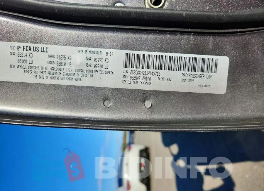 2C3CDXHG9JH143719 Photo# 13
