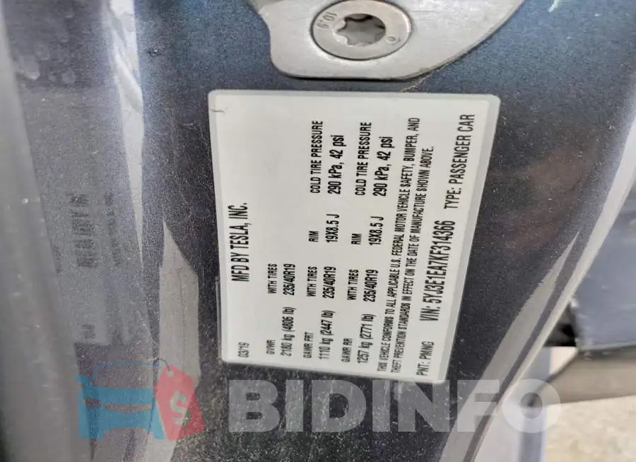 5YJ3E1EA7KF314366 Photo# 12