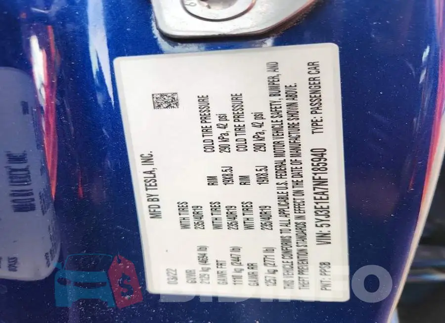 5YJ3E1EA7NF185940 Photo# 12
