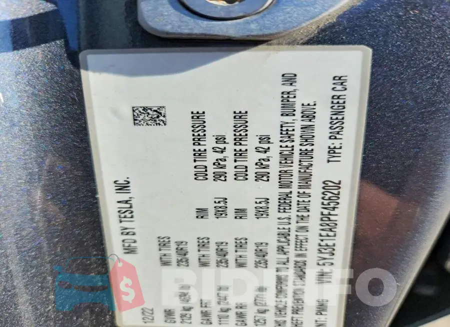 5YJ3E1EA8PF456202 Photo# 12