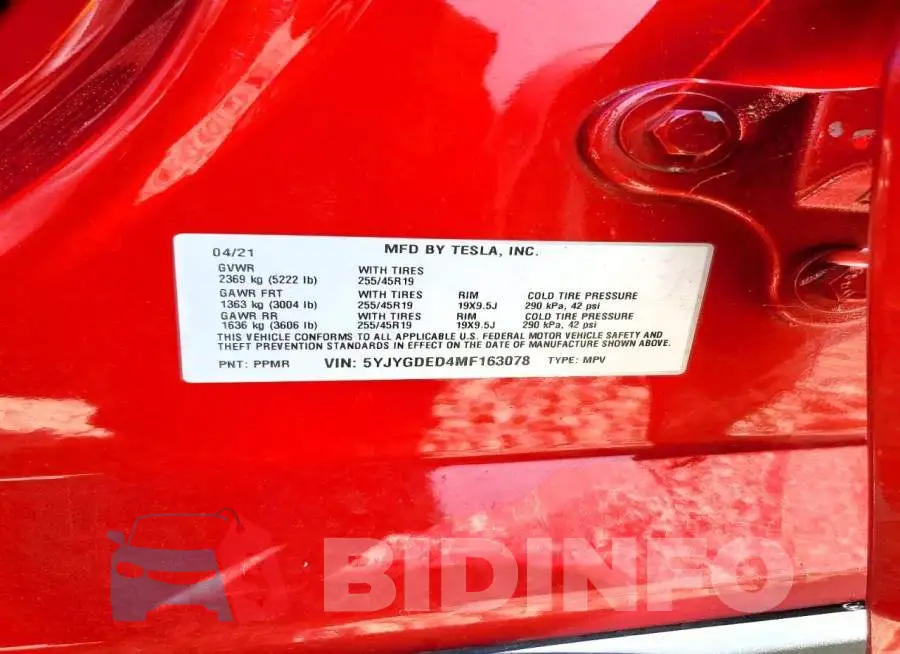 5YJYGDED4MF163078 Photo# 13