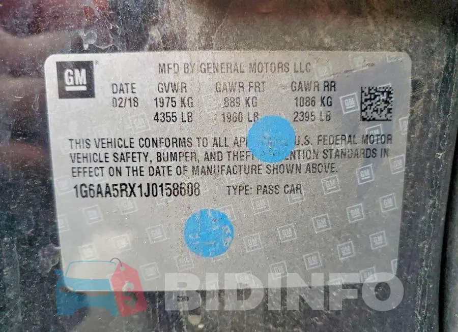 1G6AA5RX1J0158608 Photo# 13
