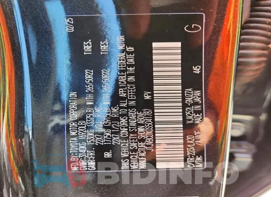 JTJVBCDX0S5041787 Photo# 14