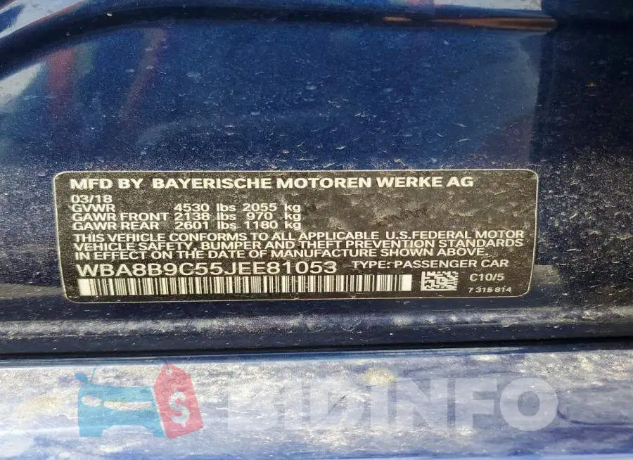 WBA8B9C55JEE81053 Photo# 12