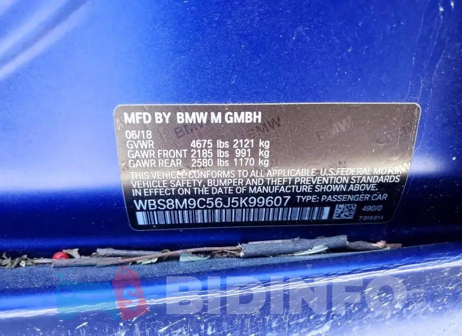 WBS8M9C56J5K99607 Photo# 12