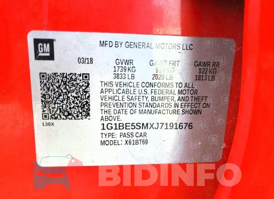 1G1BE5SMXJ7191676 Photo# 12
