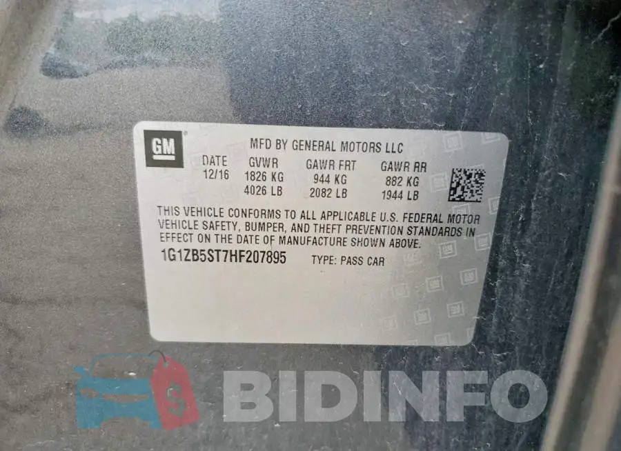 1G1ZB5ST7HF207895 Photo# 12