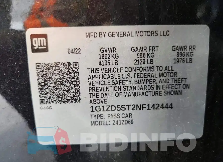 1G1ZD5ST2NF142444 Photo# 12