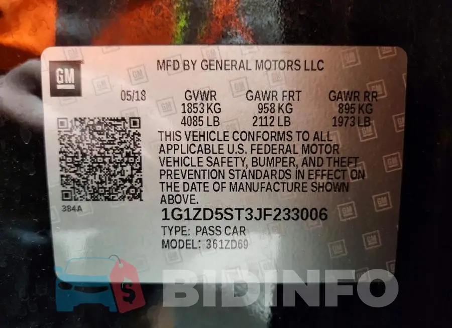 1G1ZD5ST3JF233006 Photo# 13