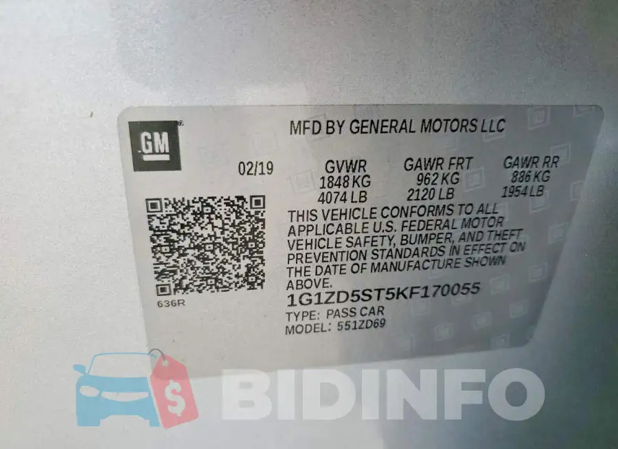 1G1ZD5ST5KF170055 Photo# 12