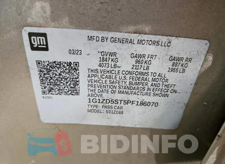 1G1ZD5ST5PF186070 Photo# 12