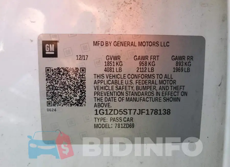 1G1ZD5ST7JF178138 Photo# 12