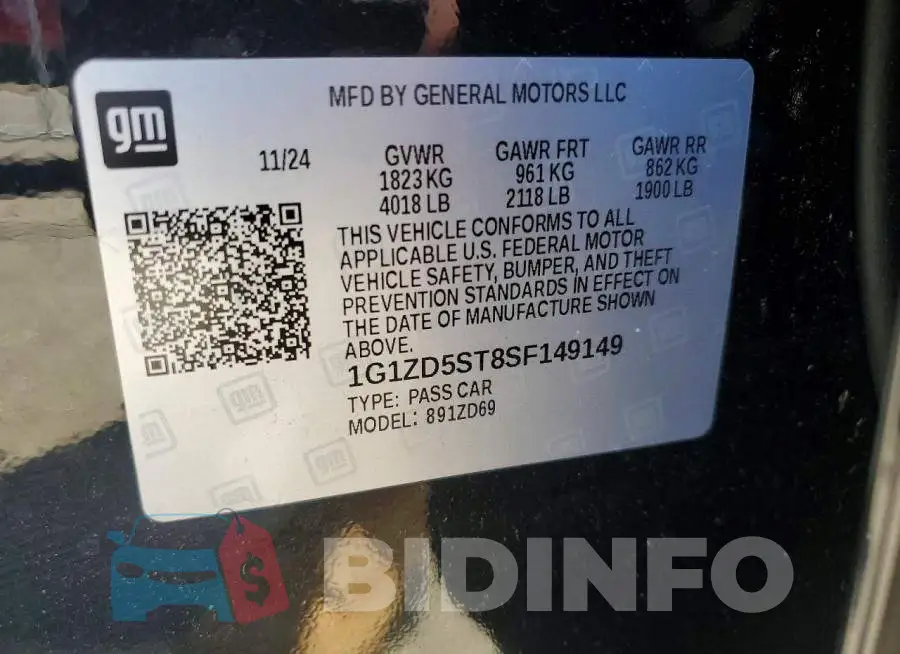 1G1ZD5ST8SF149149 Photo# 12