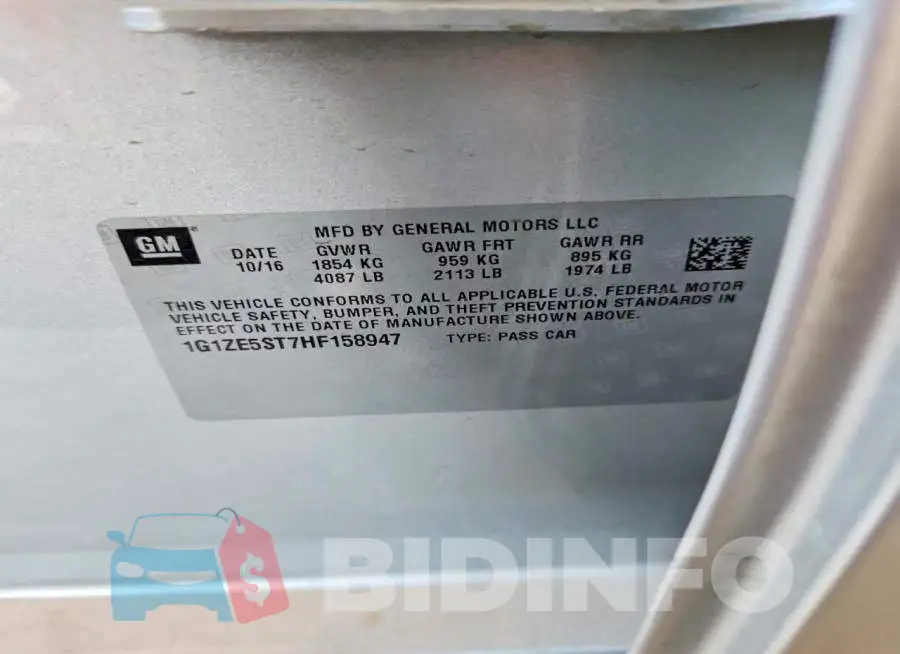 1G1ZE5ST7HF158947 Photo# 12