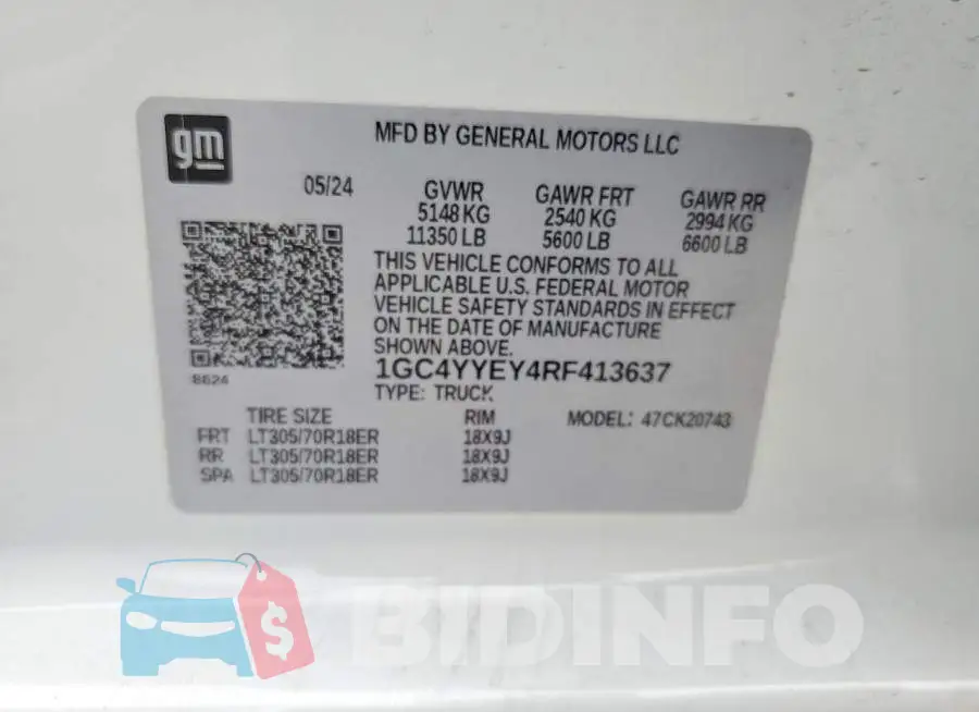1GC4YYEY4RF413637 Photo# 12