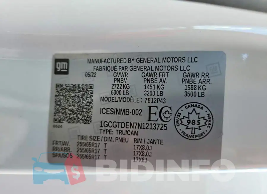 1GCGTDEN7N1213725 Photo# 12