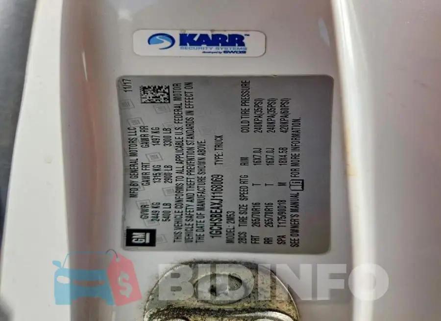 1GCHSBEAXJ1168069 Photo# 12