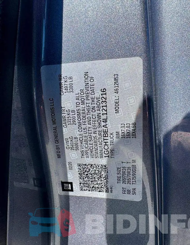 1GCHTBEA4L1213216 Photo# 12