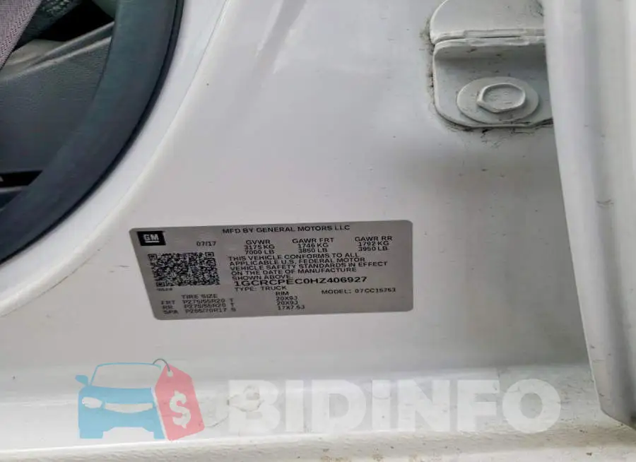 1GCRCPEC0HZ406927 Photo# 12