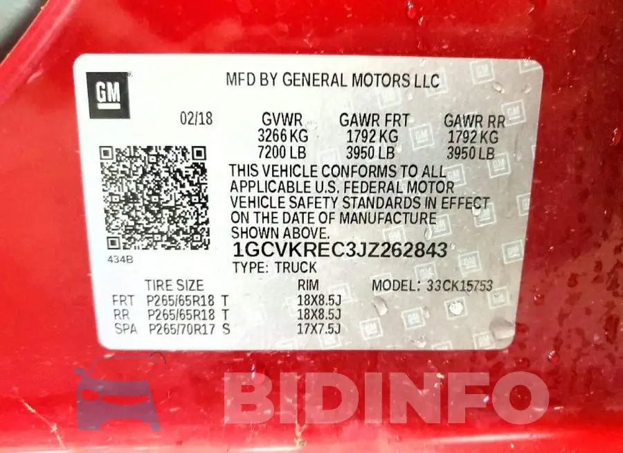 1GCVKREC3JZ262843 Photo# 12