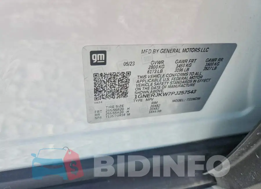 1GNERJKW7PJ257543 Photo# 12