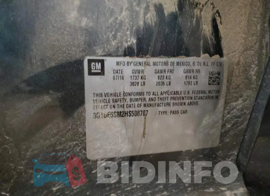 3G1BE6SM2HS508707 Photo# 13