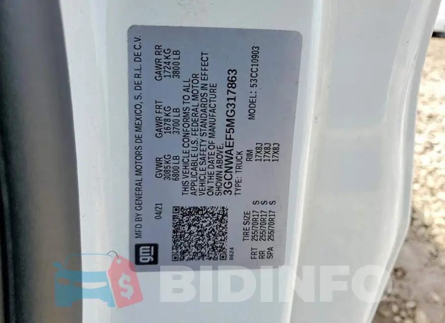 3GCNWAEF5MG317863 Photo# 12