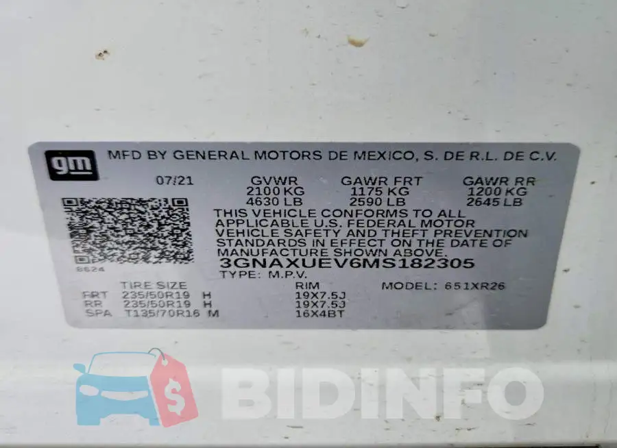 3GNAXUEV6MS182305 Photo# 13