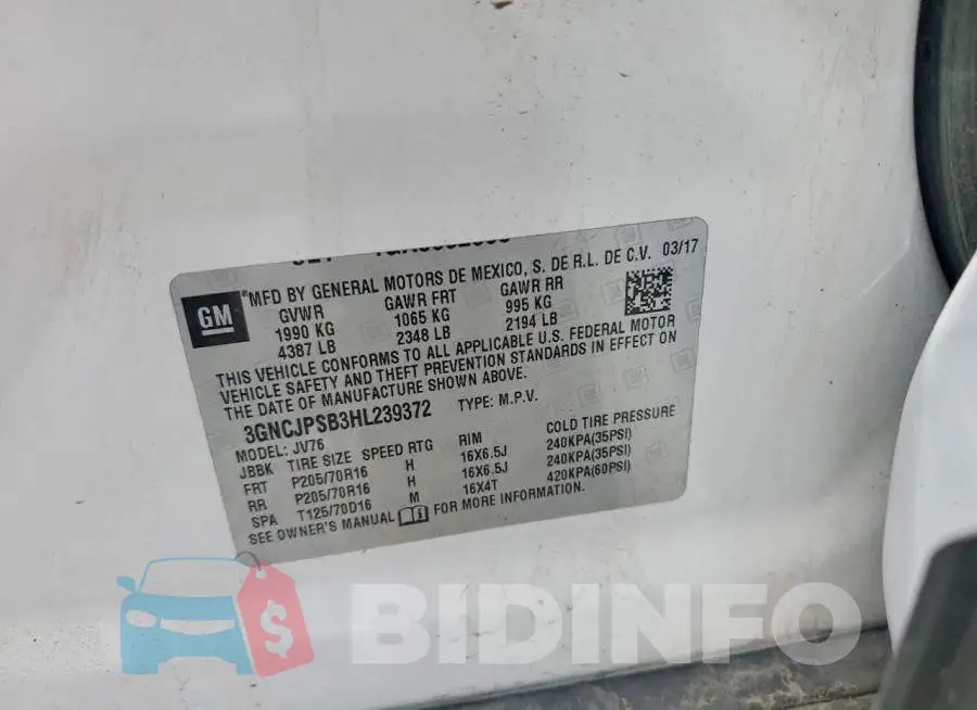 3GNCJPSB3HL239372 Photo# 14