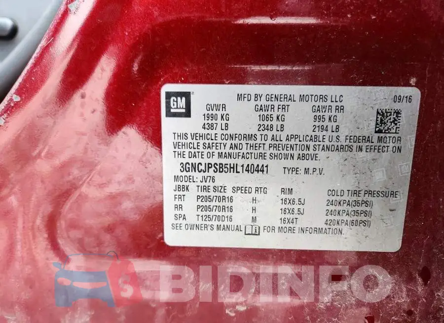 3GNCJPSB5HL140441 Photo# 13