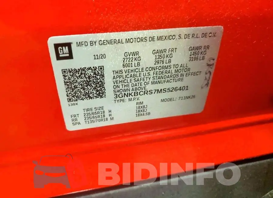 3GNKBCRS7MS526401 Photo# 13