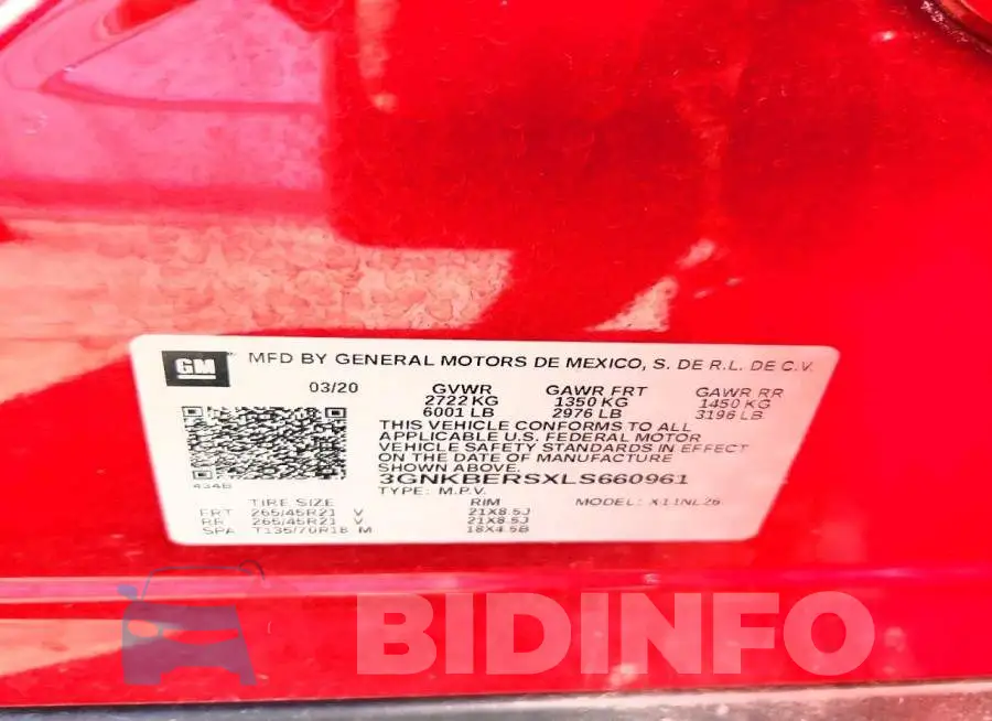 3GNKBERSXLS660961 Photo# 14