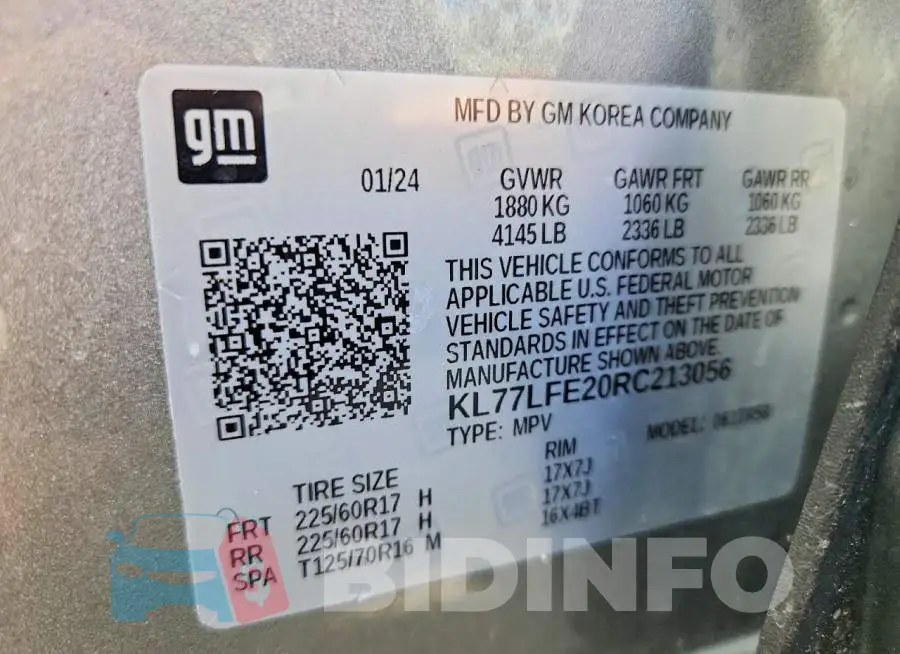 KL77LFE20RC213056 Photo# 14