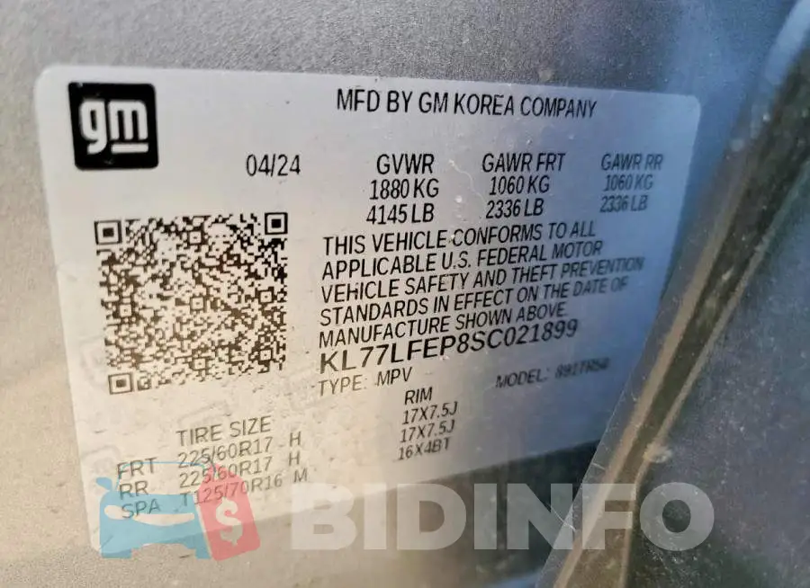 KL77LFEP8SC021899 Photo# 12