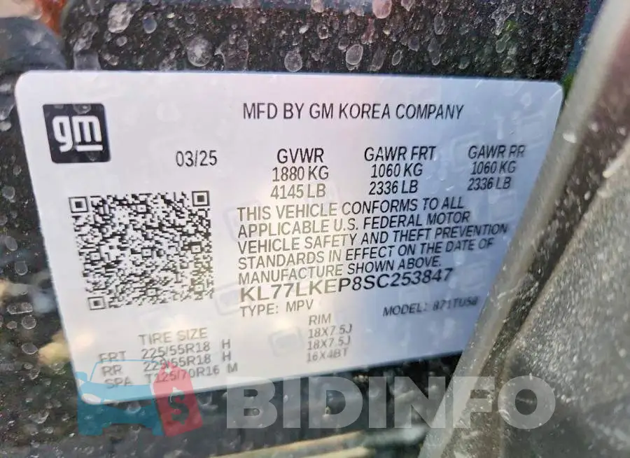 KL77LKEP8SC253847 Photo# 13