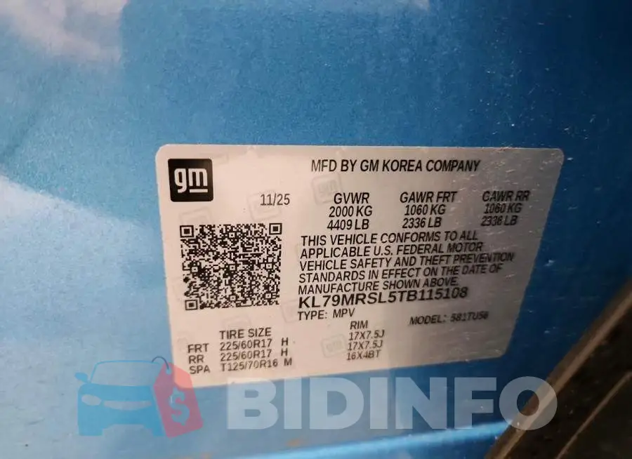 KL79MRSL5TB115108 Photo# 14