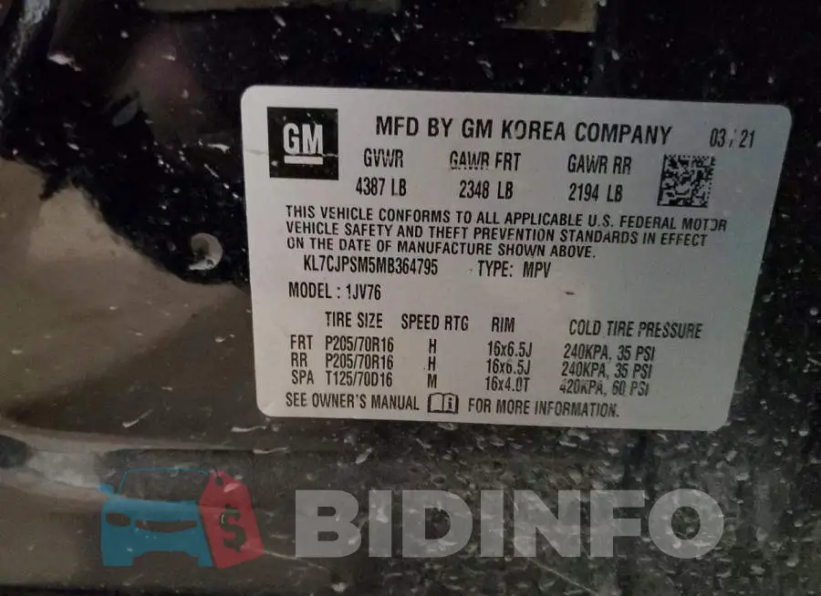 KL7CJPSM5MB364795 Photo# 13