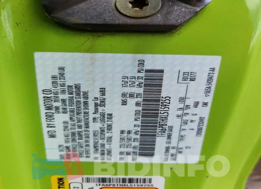 1FA6P8THXL5159255 Photo# 12