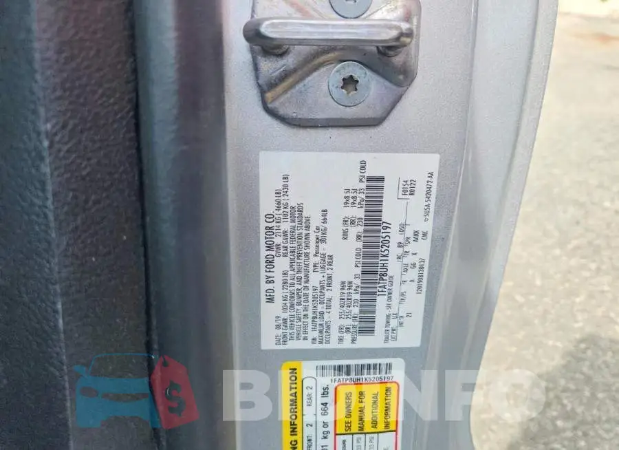 1FATP8UH1K5205197 Photo# 12