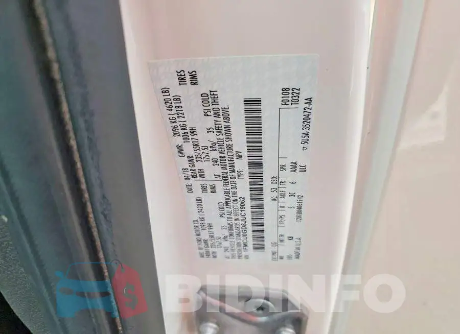 1FMCU0GD8JUC19062 Photo# 13