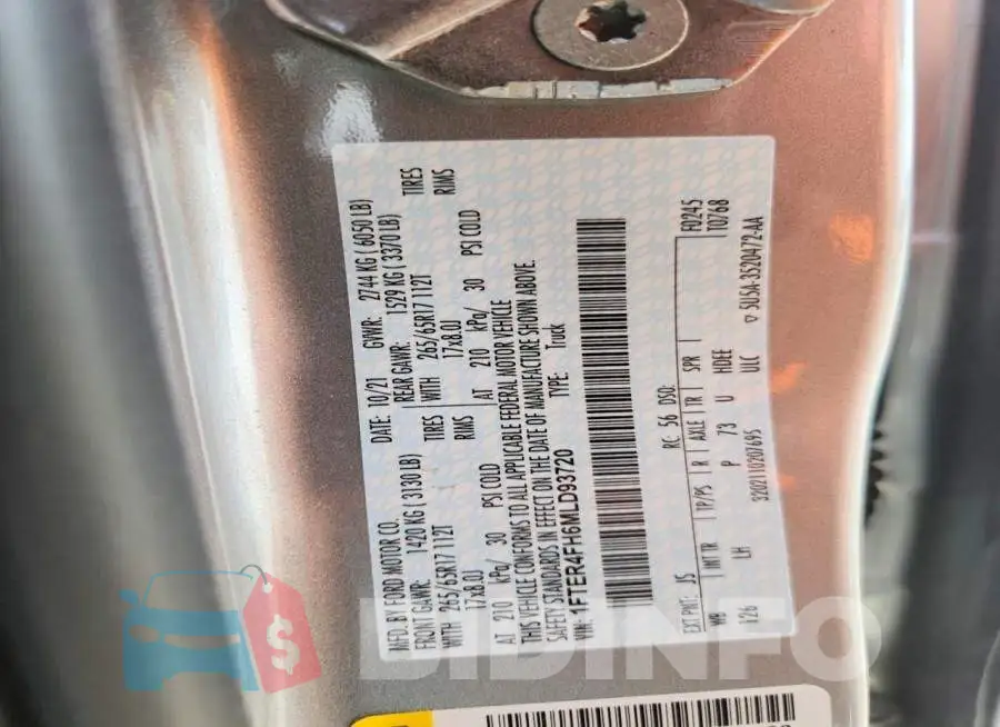 1FTER4FH6MLD93720 Photo# 13