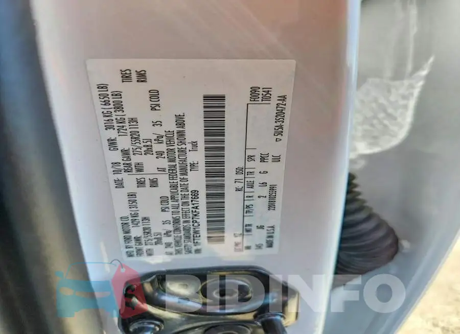 1FTEW1CP7KFA17669 Photo# 12