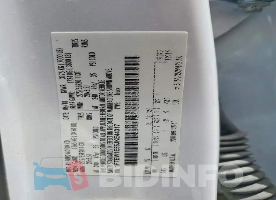 1FTEW1E55JKE44317 Photo# 13