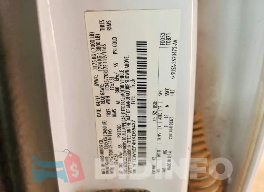 1FTEW1EF4HKD55437 Photo# 12