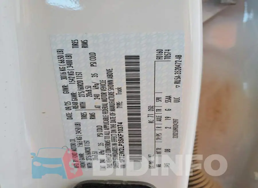 1FTEW2LP3SKF10374 Photo# 13