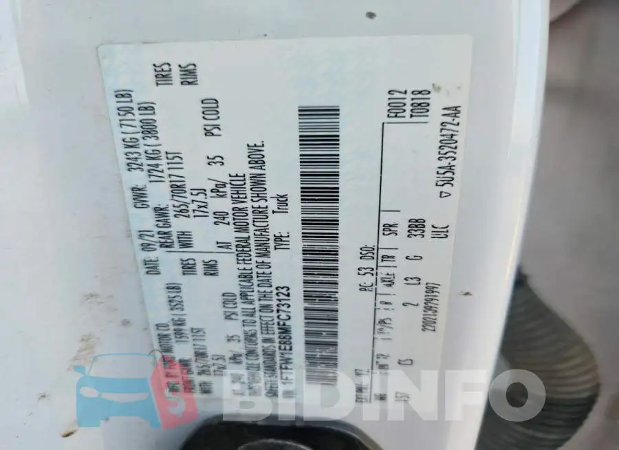 1FTFW1E88MFC73123 Photo# 12