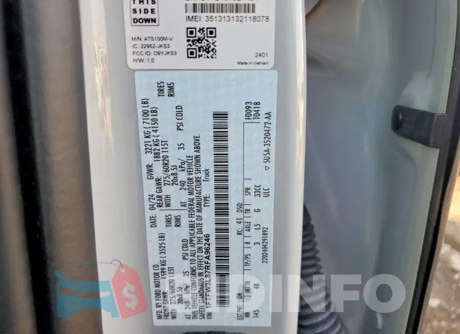 1FTFW3L87RFA96246 Photo# 12