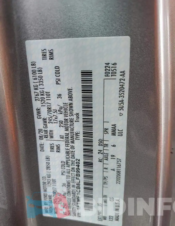 1FTMF1CB8LFB99402 Photo# 12