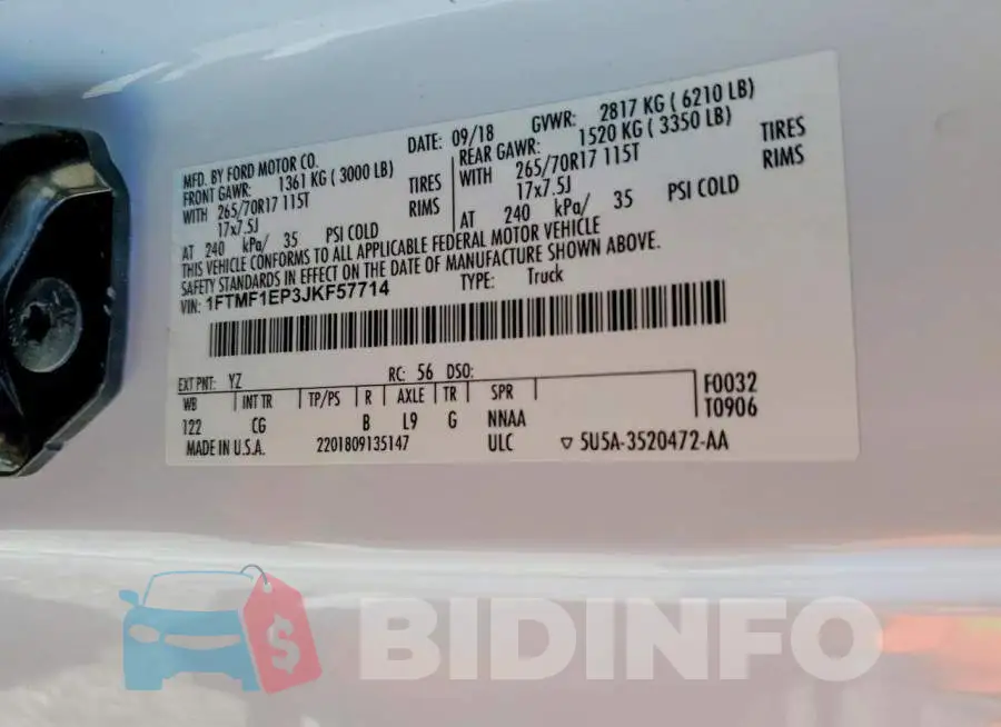 1FTMF1EP3JKF57714 Photo# 12