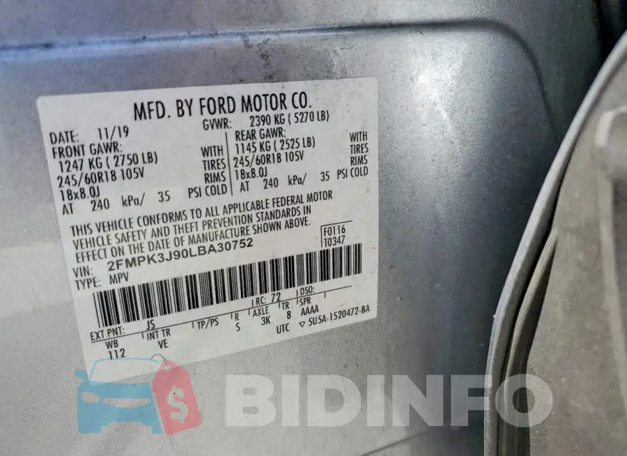 2FMPK3J90LBA30752 Photo# 14